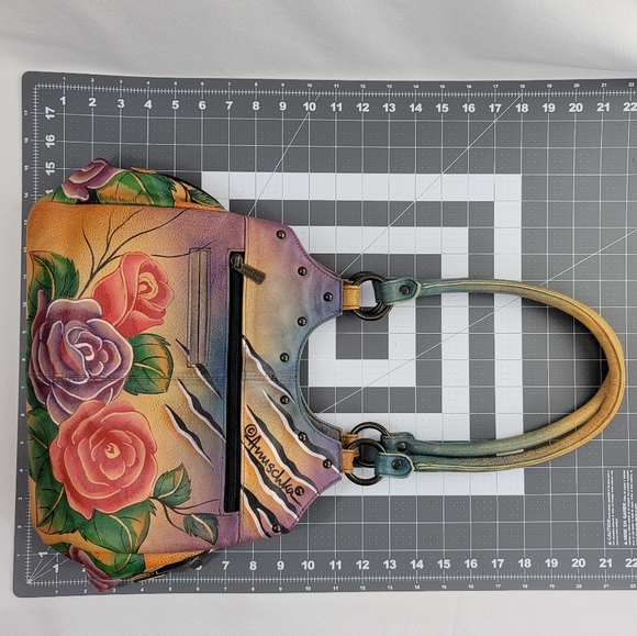 Anuschka Tiger And Rose Genuine Leather Purse - Picture 5 of 16